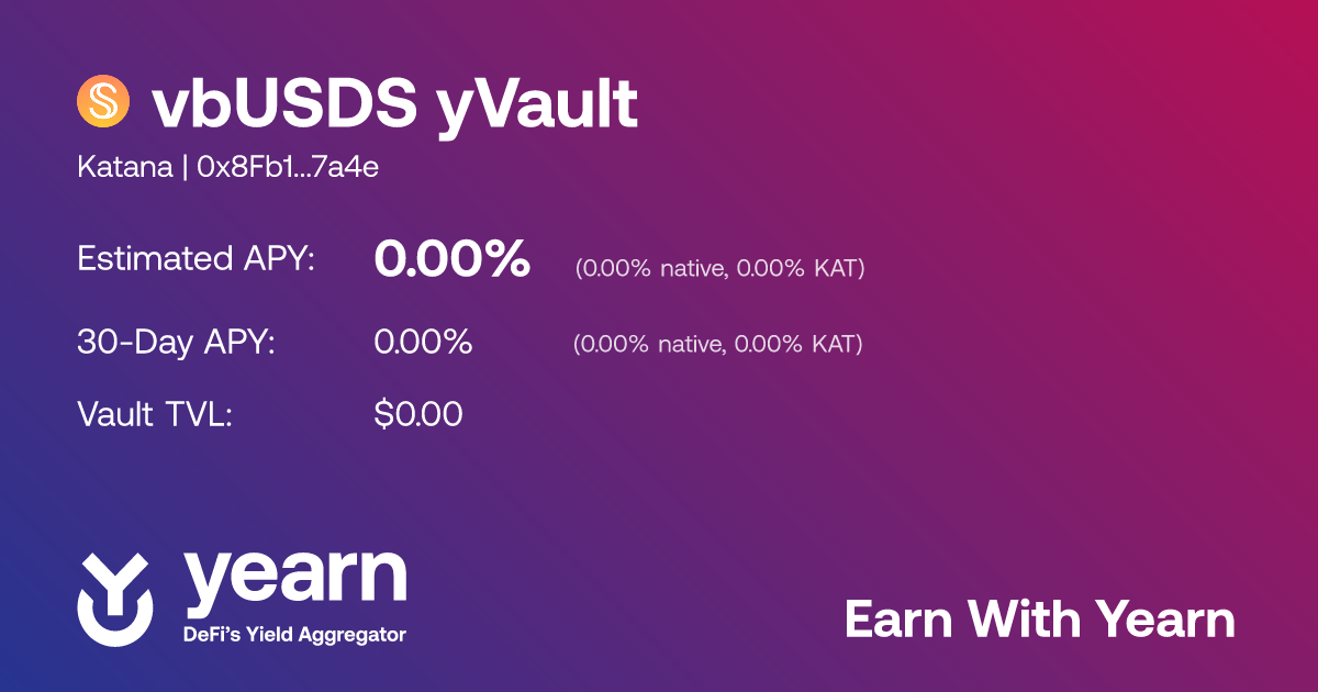 USDS yVault (yvUSDS) | Yearn